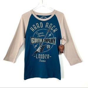 Hard Rock Cafe Guitar Company Raglan 3/4 Sleeve T-Shirt